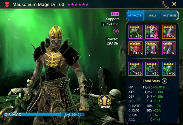 Mausoleum Mage build and gear