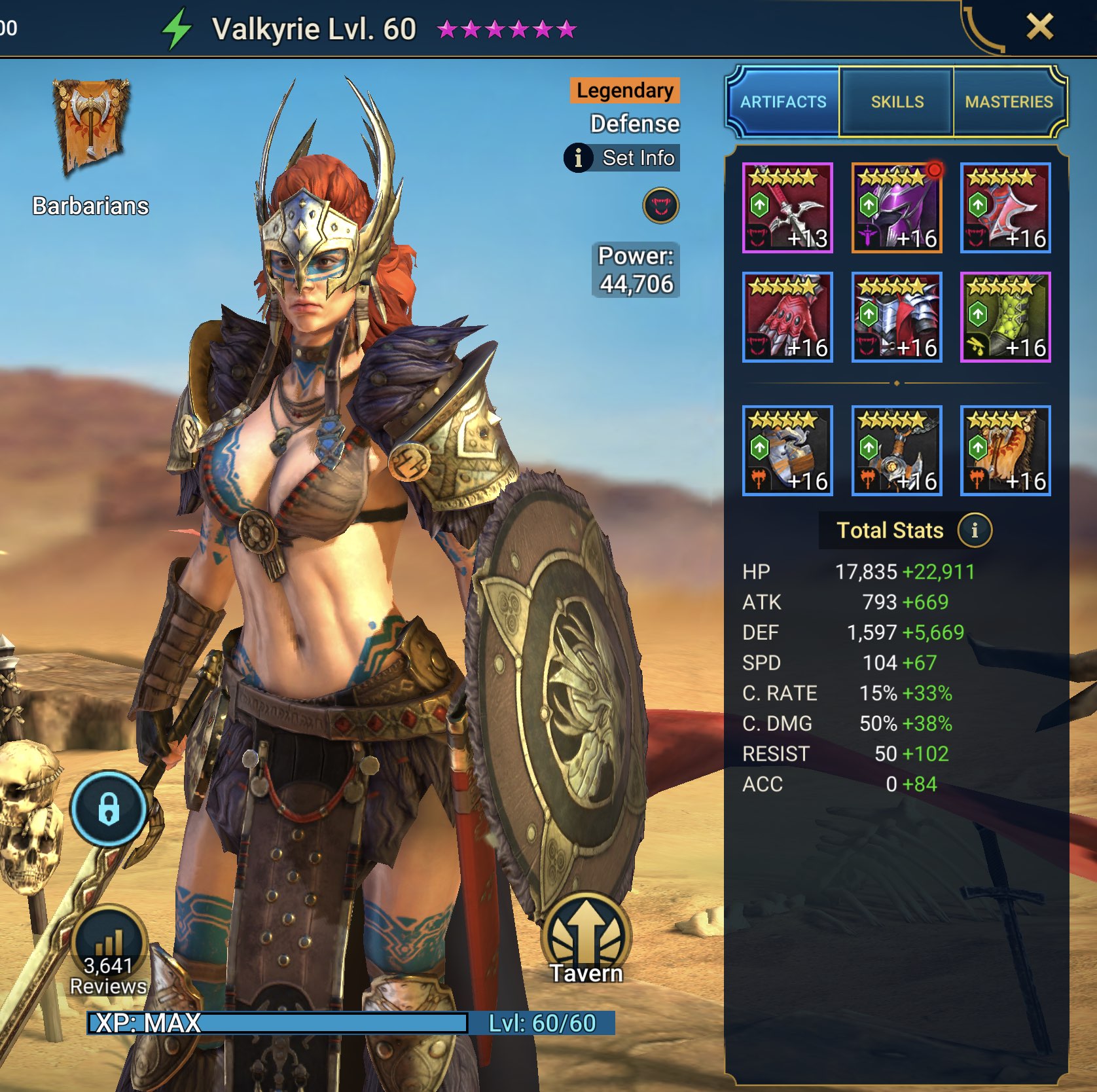 Valkyrie build for late game