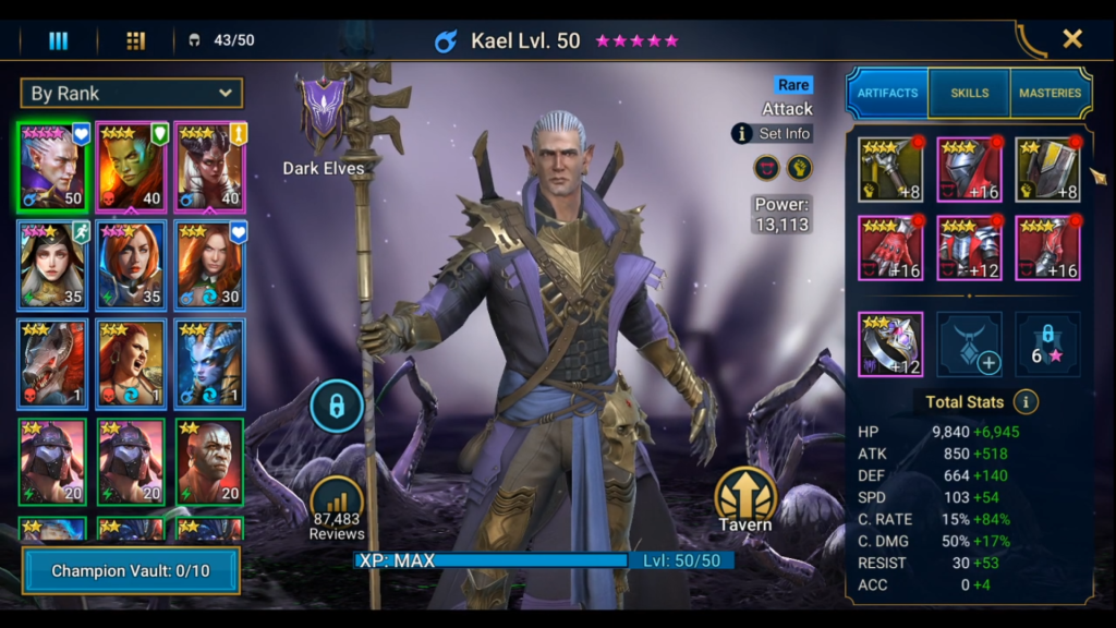kael early game gear