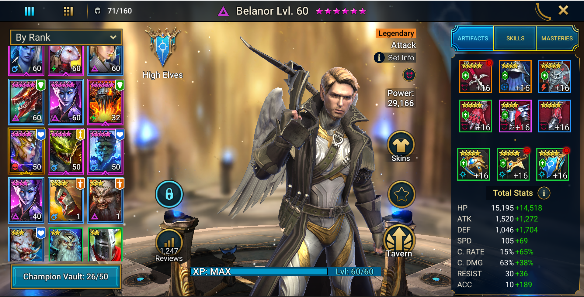 Belanor gear and stats build