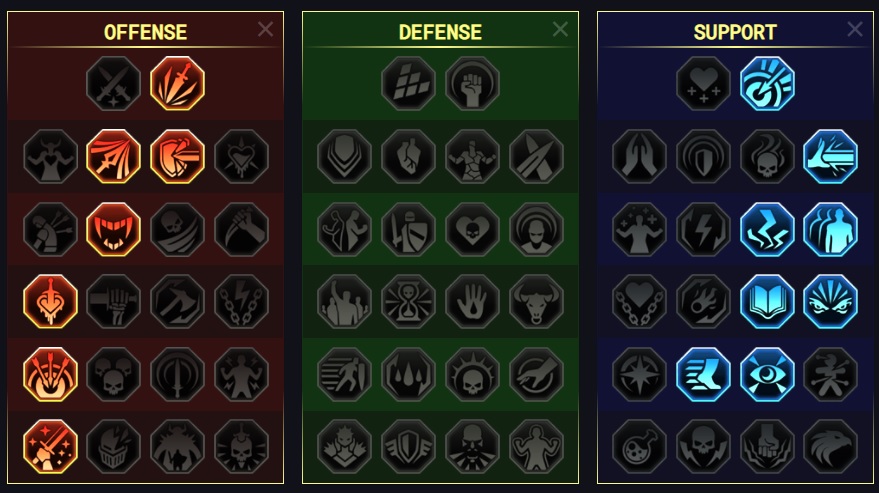 Crimson Helm masteries for the arena