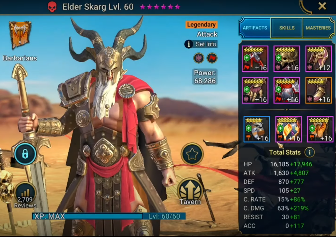 Elder Skarg gear and stats build unkillable clan boss