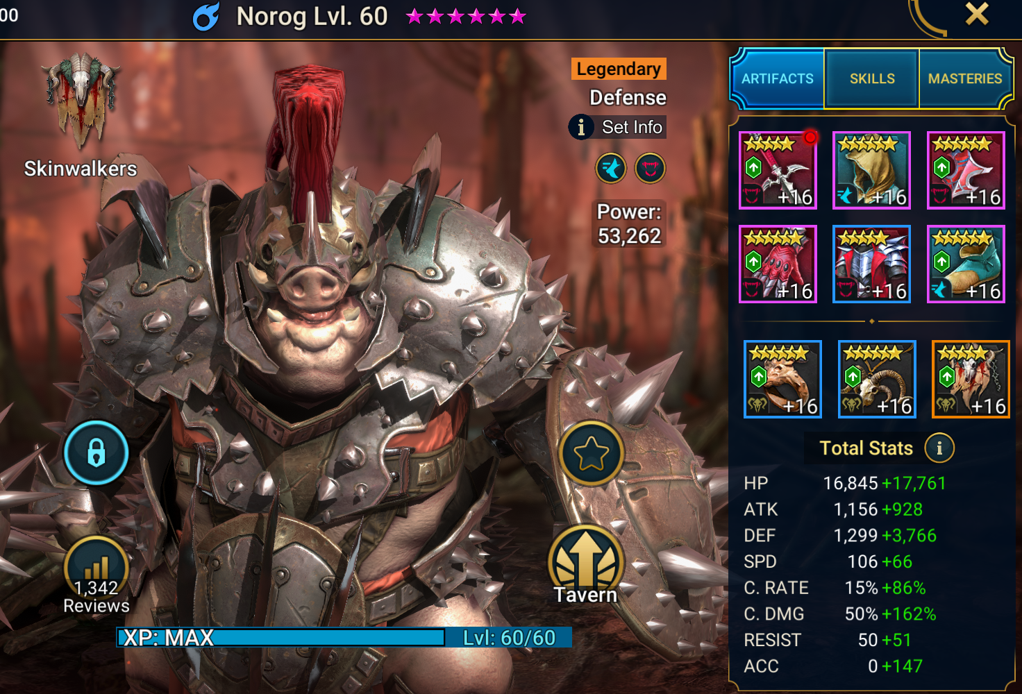 Norog gear and stats build