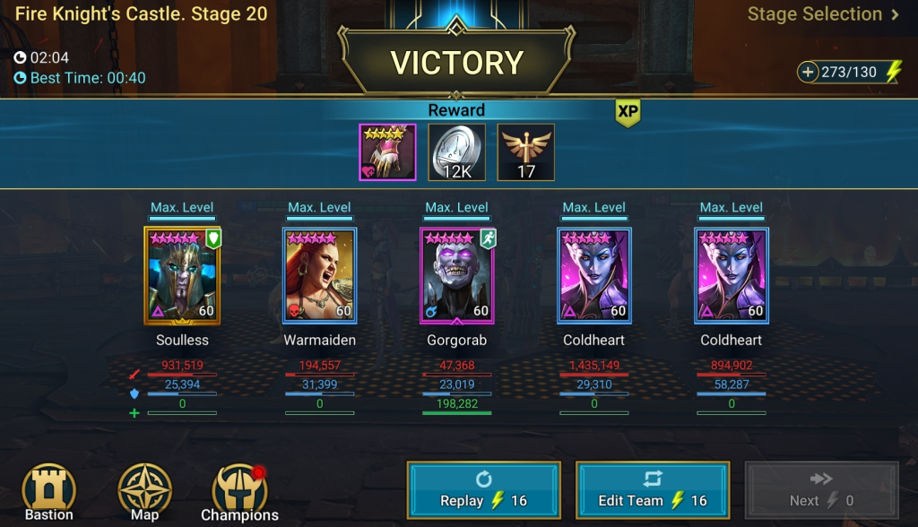 Soulless fire knight 20 team