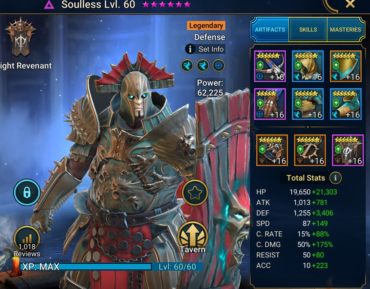 Soulless gear and stats build