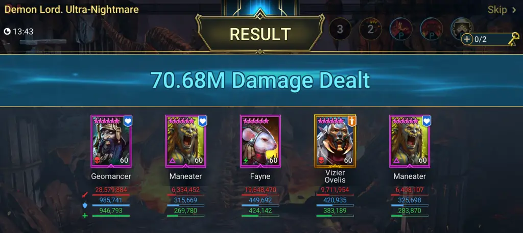 geomancer Double Maneater team composition