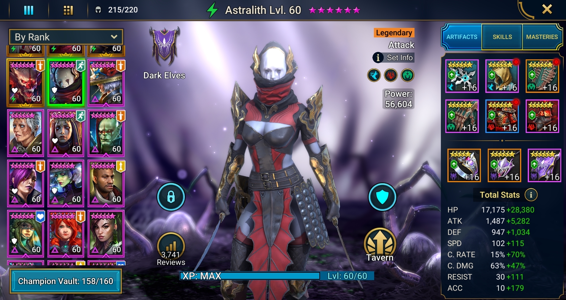 Astralith gear and stats build