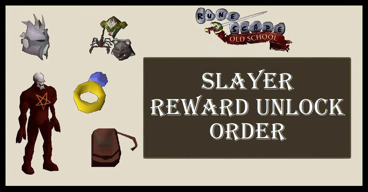 OSRS Slayer Reward Unlock Order