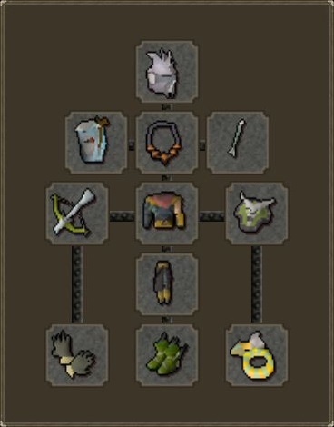 mid-tier ranged gear with ward for iron dragons osrs