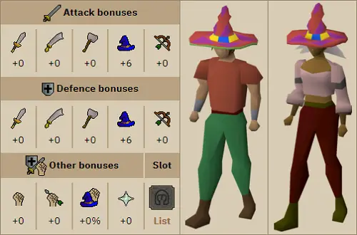 osrs Infinity Hat stats