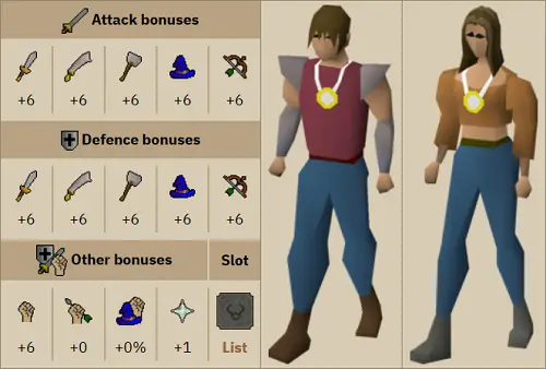 osrs amulet of power combat stats