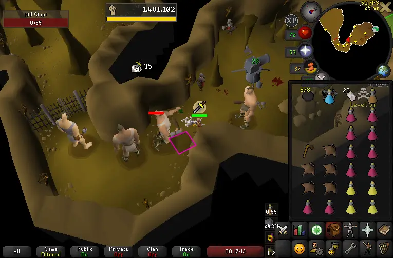 osrs hill giants wilderness slayer location