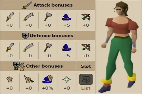 osrs infinity boots stats