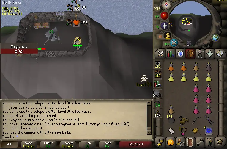 osrs magic axes wilderness slayer location