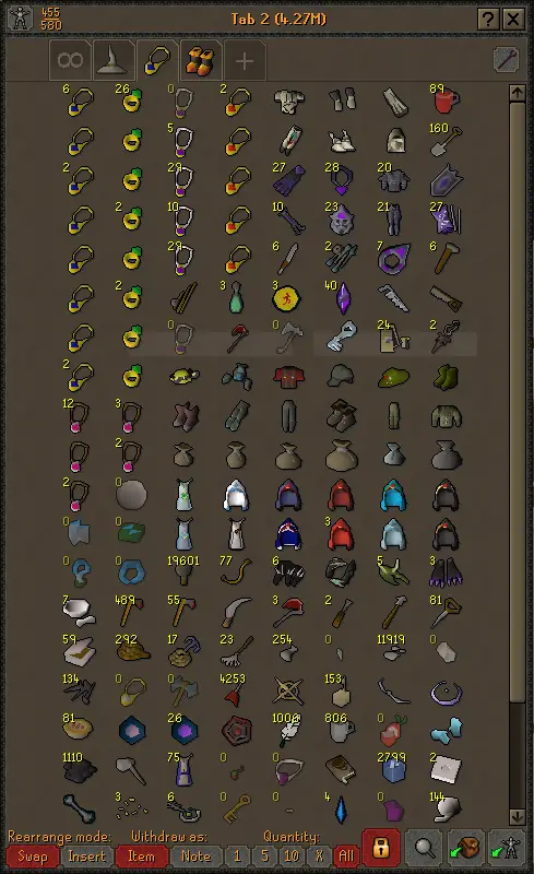 osrs skilling and miscellanious tab