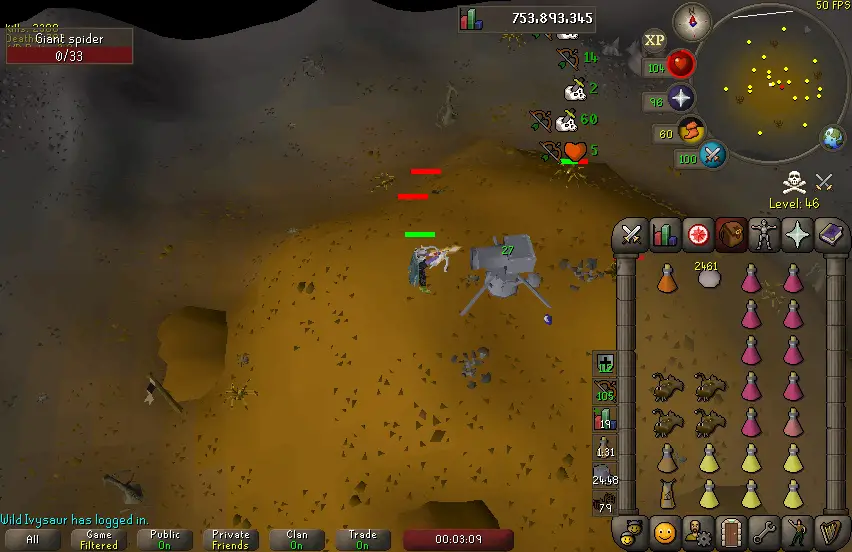 osrs spiders wilderness slayer location