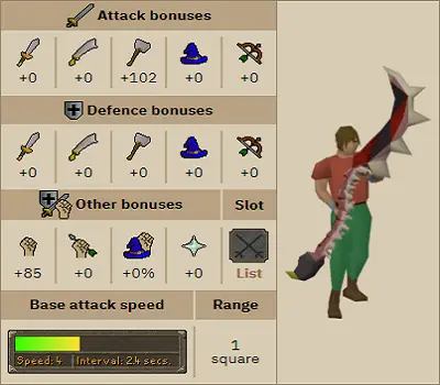 OSRS Abyssal Bludgeon Stats