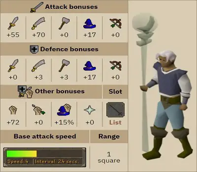 OSRS Staff of the Dead stats