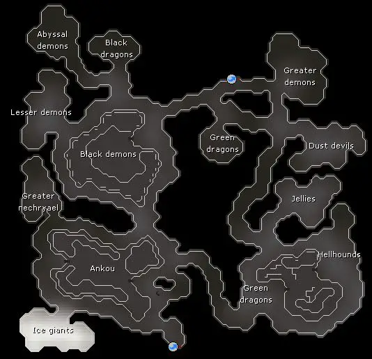 OSRS Wildy Slayer Dungeon map